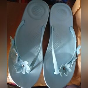 Fitflop Light Blue Floral Sandals